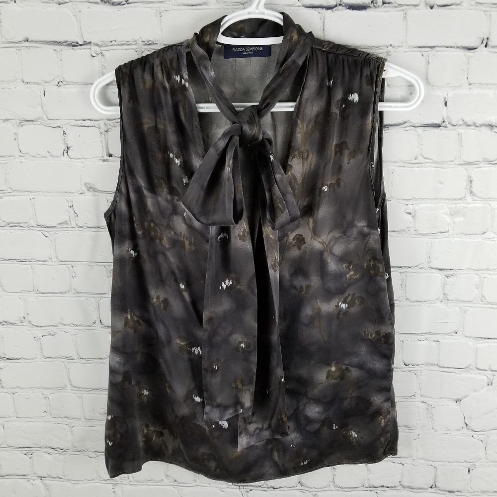 PIAZZA SEMPIONE | Italian silk sleeveless blouse